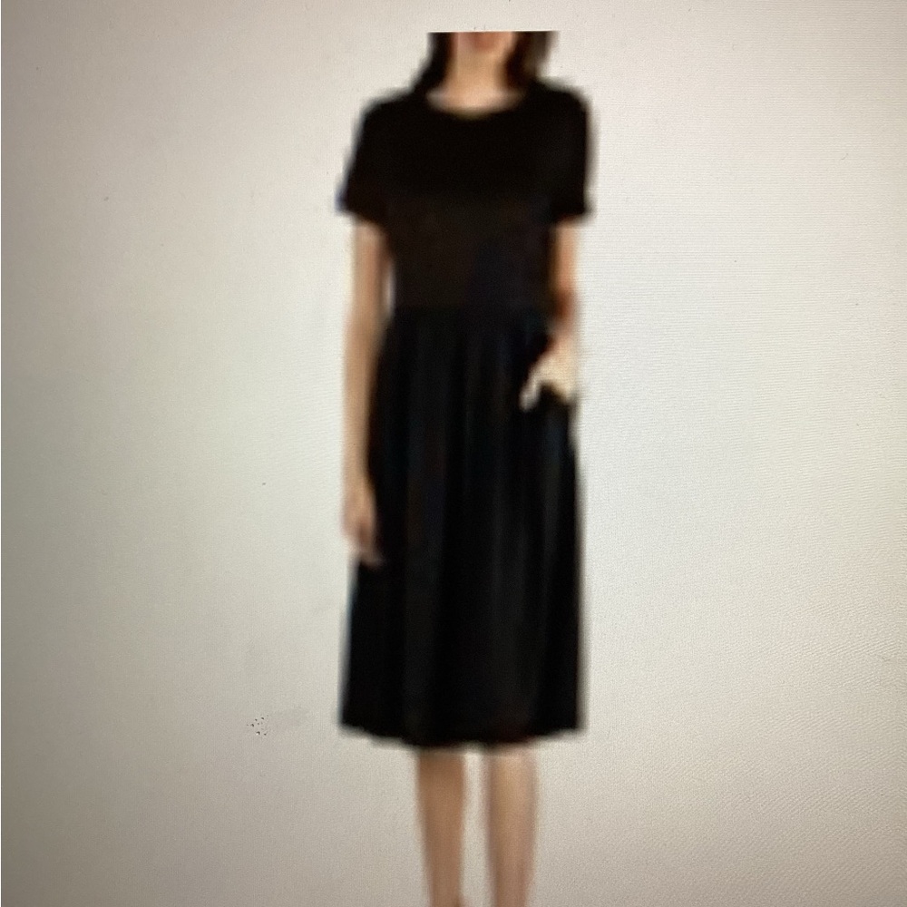 24/7 Midi Dress Black XL with pockets Comfort Apparel - Picture 2 of 8